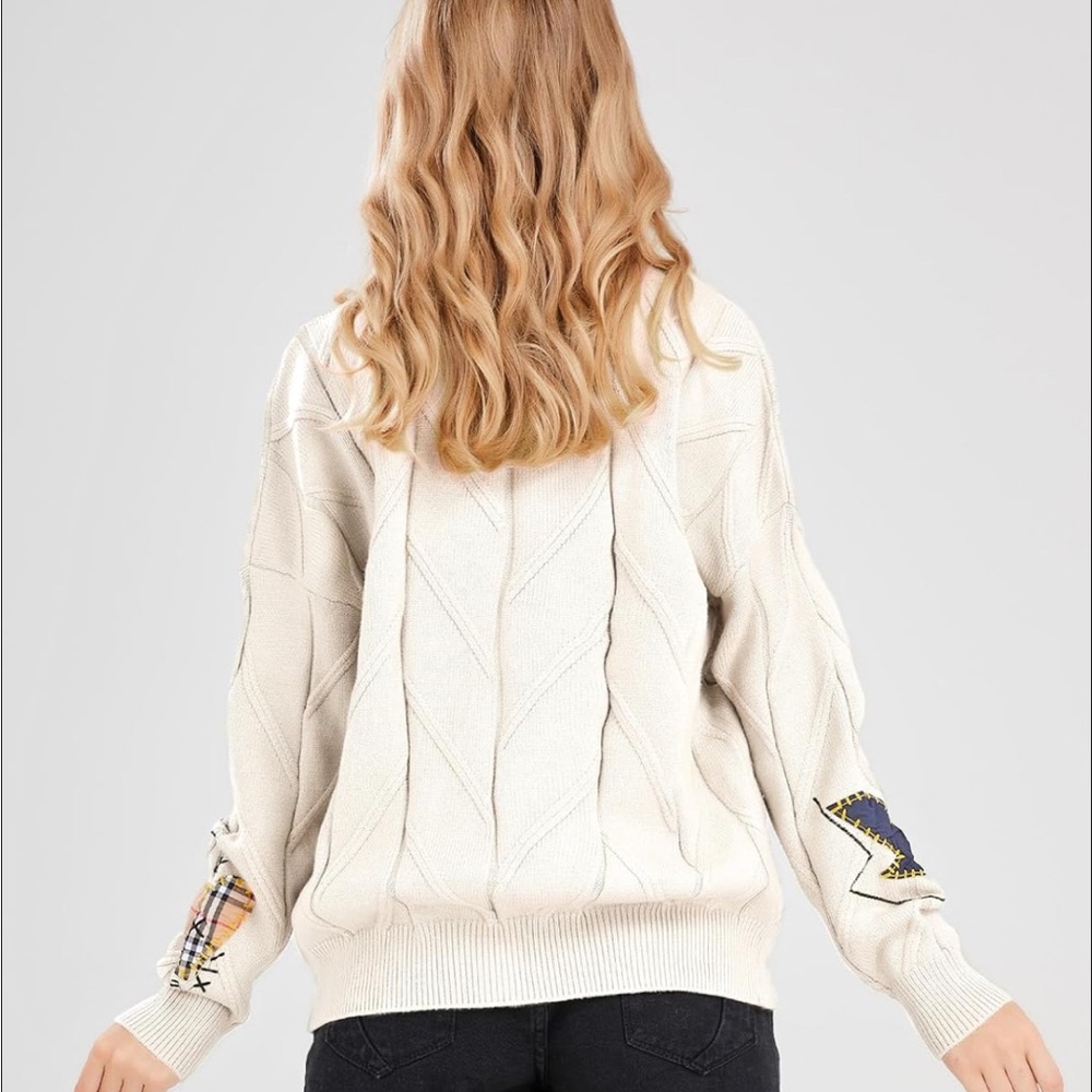 Embroidered Cream Cardigan - Picture 2 of 4